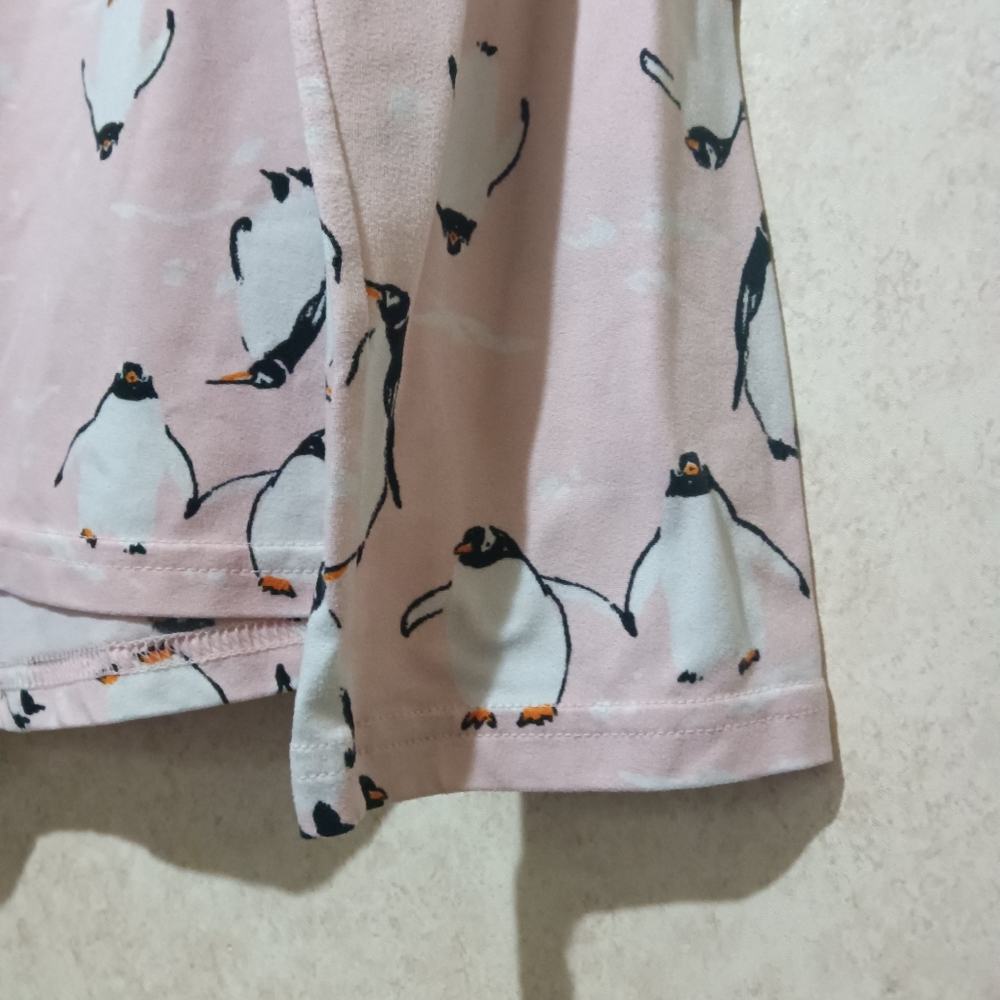 Pink Penguin Print Long Sleeve Shirt - Picture 4 of 7